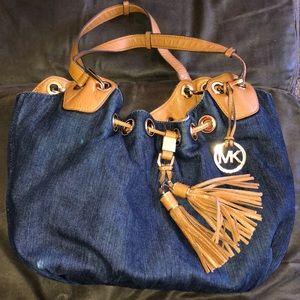 Michael kors Camden denim drawstring shoulder bag